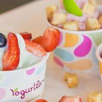10-Cup Package  · Includes your choices of frozen yogurt, sorbet or ice cream & three toppings.