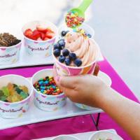 50-Cup Package  · Includes your choices of frozen yogurt, sorbet or ice cream & ten toppings.