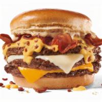 Triple Bacon Cheesy Jack · Presenting the newest Wonder of the World: the towering Triple Bacon Cheesy Jack. It’s tripl...