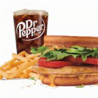 Large Grilled Chicken Sandwich Combo · Includes large French Fries and your choice of a large drink.