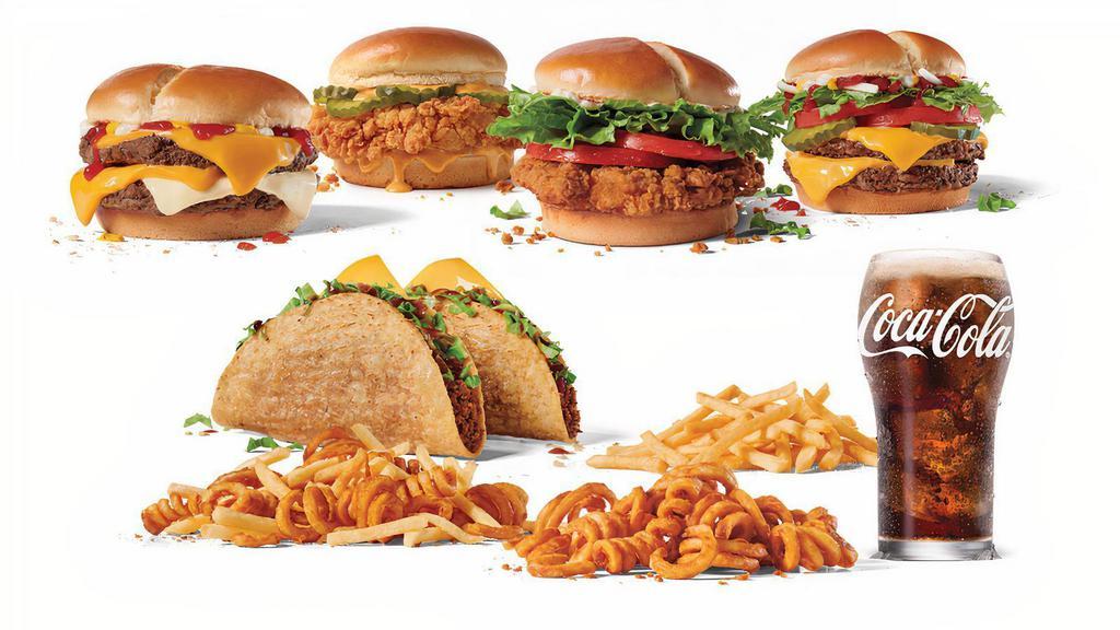 Build Your Own Munchie Meal · Only Jack can give you this many choices and this type of variety, with so many ways to satisfy your cravings. Build your own Munchie Meal, exactly how you like it. Pick an entrée, pick two sides, select a drink and satisfy your cravings your way. At Jack in the Box, you own the night
