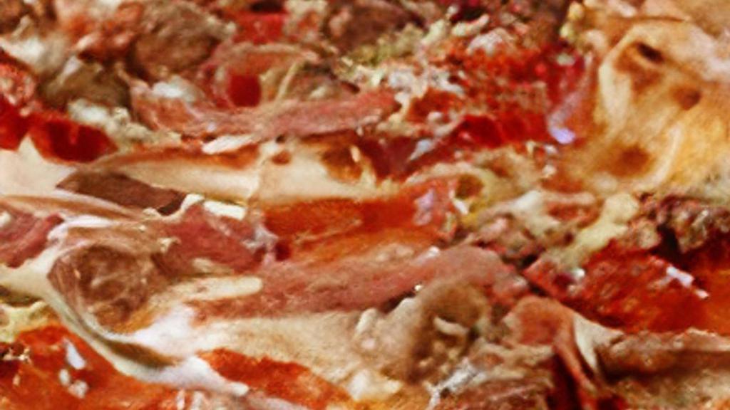 Meat Lovers · Packed with pepperoni, Italian sausage, ham, bacon, seasoned pork and beef.