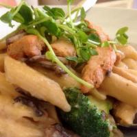 Cashew Creamy Penne With Wild Mushrooms · Protein cuts, wild mushrooms, broccoli, herbs & penne pasta dressed in creamy cashew garlic ...
