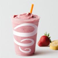Protein Berry Workout™ With Soy · Contains soy. Soy milk, strawberries, bananas, soy protein.