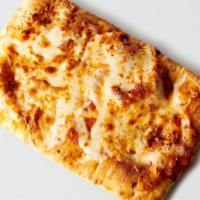 Four Cheese Flatbread · Flatbread, Pizza Sauce, Mozzarella Cheese, Provolone Cheese, Parmesan and Romano Cheese.. ca...