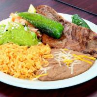 Chimichanga Plate · Served with rice and beans. Your choice of beef or chicken. All chimichangas come with meat ...
