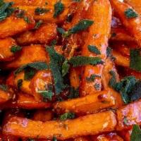 Hot Honey & Sage Fries · Sweet potato fries tossed with hot honey sauce & crispy sage. This item is gluten friendly. ...
