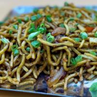 Vegetable Noodles · Vegetarian. Stir-fried noodles mixed with bell peppers and onions, seasoned with chili sauce...