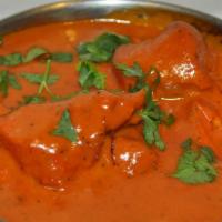 Lamb Tikka Masala · Lamb marinated in herbs and spices, barbequed over charcoal, and cooked in a creamy sauce.