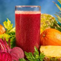 Energy Juice (24 Oz) · Energetic. Carrot, orange, pineapple, beets, celery, and parsley.