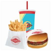 Kid'S Meal · Choice of small Plain Fatburger, Hot Dog, or Boneless Wings with fries and small drink.