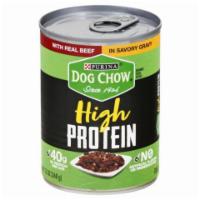 Purina Dog Chow High Protein With Real Beef In Savory Gravy 13Oz · 