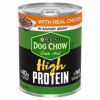 Purina Dog Chow High Protein With Real Chicken In Savory Gravy 13Oz · 
