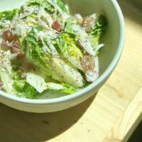 Green Lettuce Salad · Fiore sardo with sea lettuce vinaigrette, market herbs and caper breadcrumb.