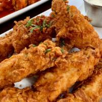Chicken Tenders · Hand breaded and served with ranch. Try them tossed in sauce. Choice of hot, BBQ, buffalo or...