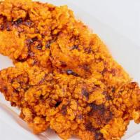 3 Large Chicken Tenders · Hand Battered using our special breading recipe, these all white meat tenders are crispy on ...