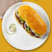 Simply Cheesesteak · Thinly cut steak and melted cheese served on a hoagie roll.