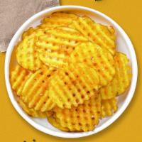 Waffle Fries · (Vegetarian) Idaho potatos sliced in an alternating waffle pattern, fried until golden brown...