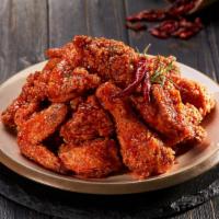 Red Hot Pepper Chicken · Spicy. Crispy and tender chicken tossed in our addictive gochujang sauce.