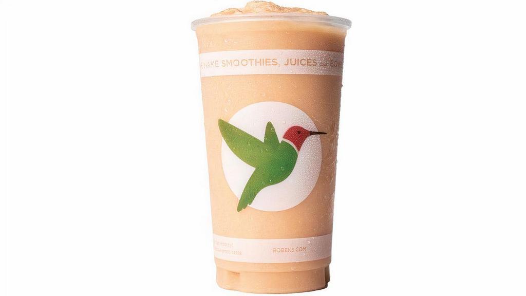 South Pacific Squeeze · Pineapple, Strawberries, Banana, Pineapple Sherbet, Orange Juice. Calories: 160/320/430