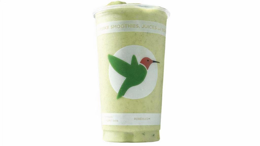 Super Green  · Matcha Green Tea, Fresh Spinach, Pineapple, Non-Fat Frozen Yogurt, Soy Milk, Immunity, Multi-Vitamin. Calories: 290/400