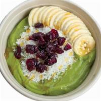 Green Bliss Bowl · Pineapple, Banana, Spinach, Cucumber, Mint, Lime, Matcha Green Tea, Pineapple Sherbet, Non-F...