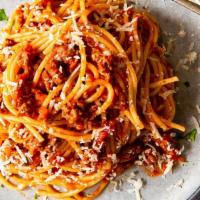 Spaghetti · Side portion of Grandma's original from scratch recipe of perfectly ripe tomatoes and ground...