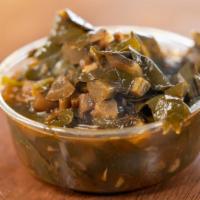Collard Greens · The Classic Superfood Powerhouse Fresh Hand Cut Vegetarian Collard Green. Prepared With Onio...