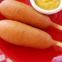Corn Dogs · Two Batter Wrapped full-size corn dogs