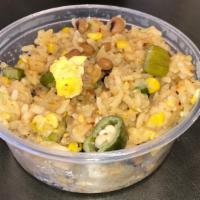 Fried Rice · Thai Jasmine Rice, black-eyed peas, corn, onion, pepper, sesame oil