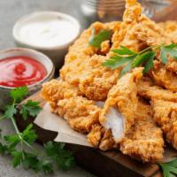 Chicken Tenders Combo (8 Tenders) · 8 pcs Crispy fried chicken tenders with a choice of side and a drink!