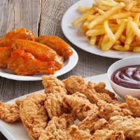 Wings & Tendesr Combo - 8 Wings, 8 Tenders · Eight crispy fried chicken wings and eight crispy fried chicken tenders with a choice of two...