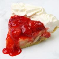 Banberry Slice · Ms. Polly's delicious banana cream filling, topped with fresh sweet strawberries and a ring ...