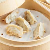 Steamed Vegetable Dumpling · five (5) pieces of steamed vegetable dumpling
all vegetable dumplings are filled with spinac...