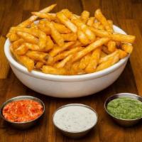 Big Bowl Of Fries · ¾ lb. of our “World Famous” Ultimate Fries. Served with: THREE House Made Sauces: Ranch - Ro...