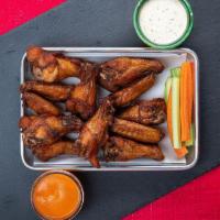 12 Pcs All Natural Wings · all natural (no hormones or antibiotics)  chicken wings cooked to perfection. Choose your fa...