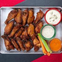 16 Pcs All Natural Wings · all natural (no hormones or antibiotics)  chicken wings cooked to perfection. Choose your fa...
