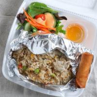 Thai Fried Rice · Thai style fried rice with a choice of meat, egg and onion.