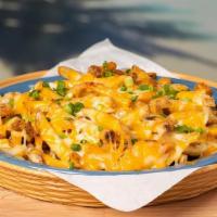 Cheddar Fries  · Island fries covered with melted cheese & scallions.