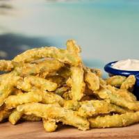 Tempura Green Beans  · Served with spicy soy aioli & pineapple chili dipping sauces.