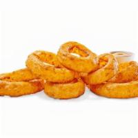 Beer-Battered Onion Rings · Thick-cut onion rings / beer batter / southwestern ranch