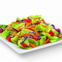 Side Salad · Fresh lettuce topped with diced tomatoes and shredded carrots and cabbage; available with yo...