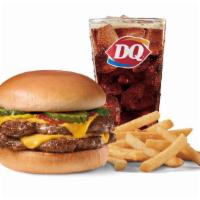 Original Cheeseburger 1/3Lb* Double Combo Meal · Two 100% all-beef patties equalling over a 1/3 lb.* topped with melted cheese, pickles, ketc...