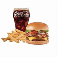 Bacon Two Cheese Deluxe 1/3Lb* Double Combo · A Signature Stackburger with two 100% seasoned real beef patties, topped with perfectly melt...