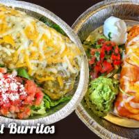 Wet Burrito · Joses Delicious Original Burrito, stuffed with beans & rice and your protein choice. Then to...