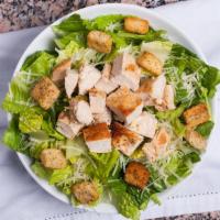 Caesar Salad · Chicken breast filet house marinated, romaine lettuce, parmesan cheese, croutons with Caesar...