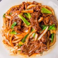 Mongolian Beef · Spicy. Angus beef, onion, green pepper, scallion and mushroom, stir-fried in house sweetish ...