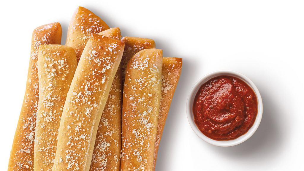 Crazy Combo® [Crazy Bread® & Crazy Sauce®] · Eight bread sticks with flavors of butter and garlic, then sprinkled with parmesan cheese and served with Crazy Sauce®      (840 Cal)