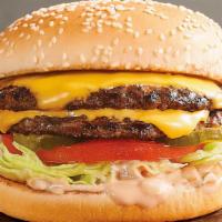 Double Big Cheese® · This one is double meat and double cheese. 1/2 lb. of 100% USDA fire-grilled pure beef, 2 sl...