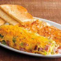 Farmer'S Omelet · Our namesake omelet is made with 3 cage-free eggs, hand-cracked and cooked-to-order, with ha...
